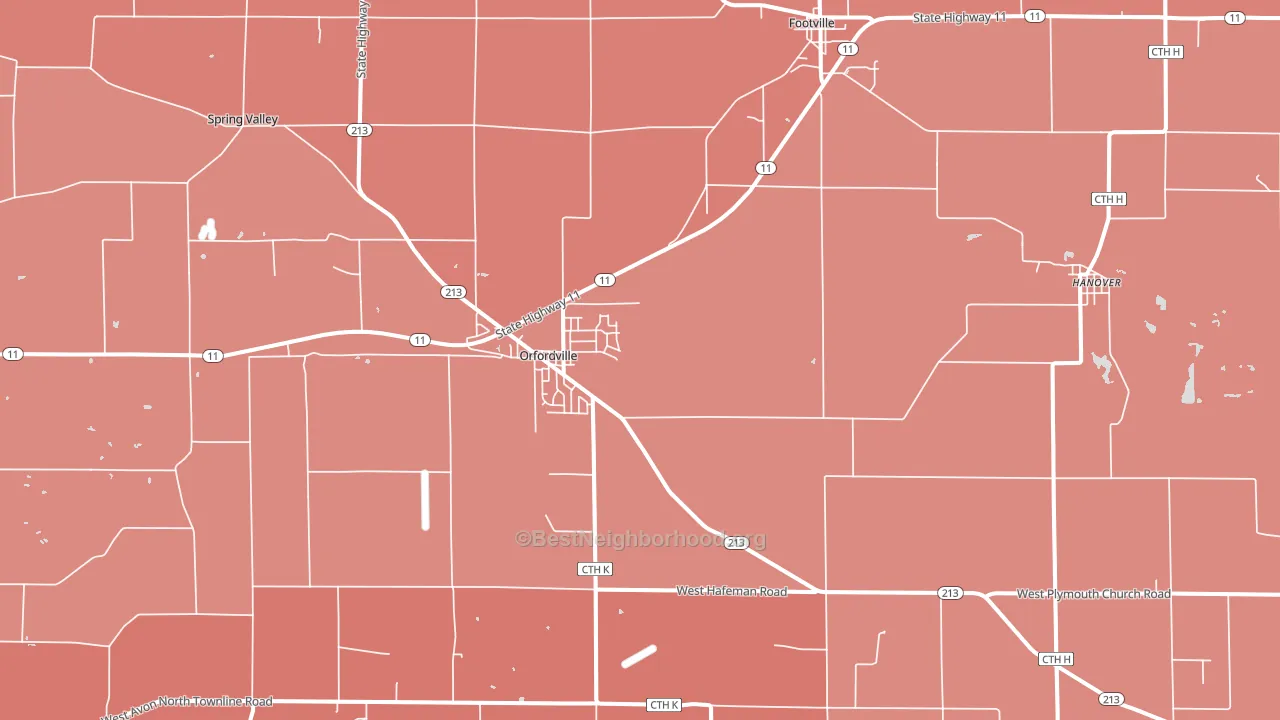 53576, WI block-group political-lean map