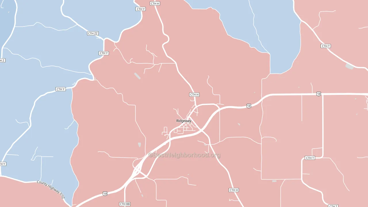 53582, WI block-group political-lean map