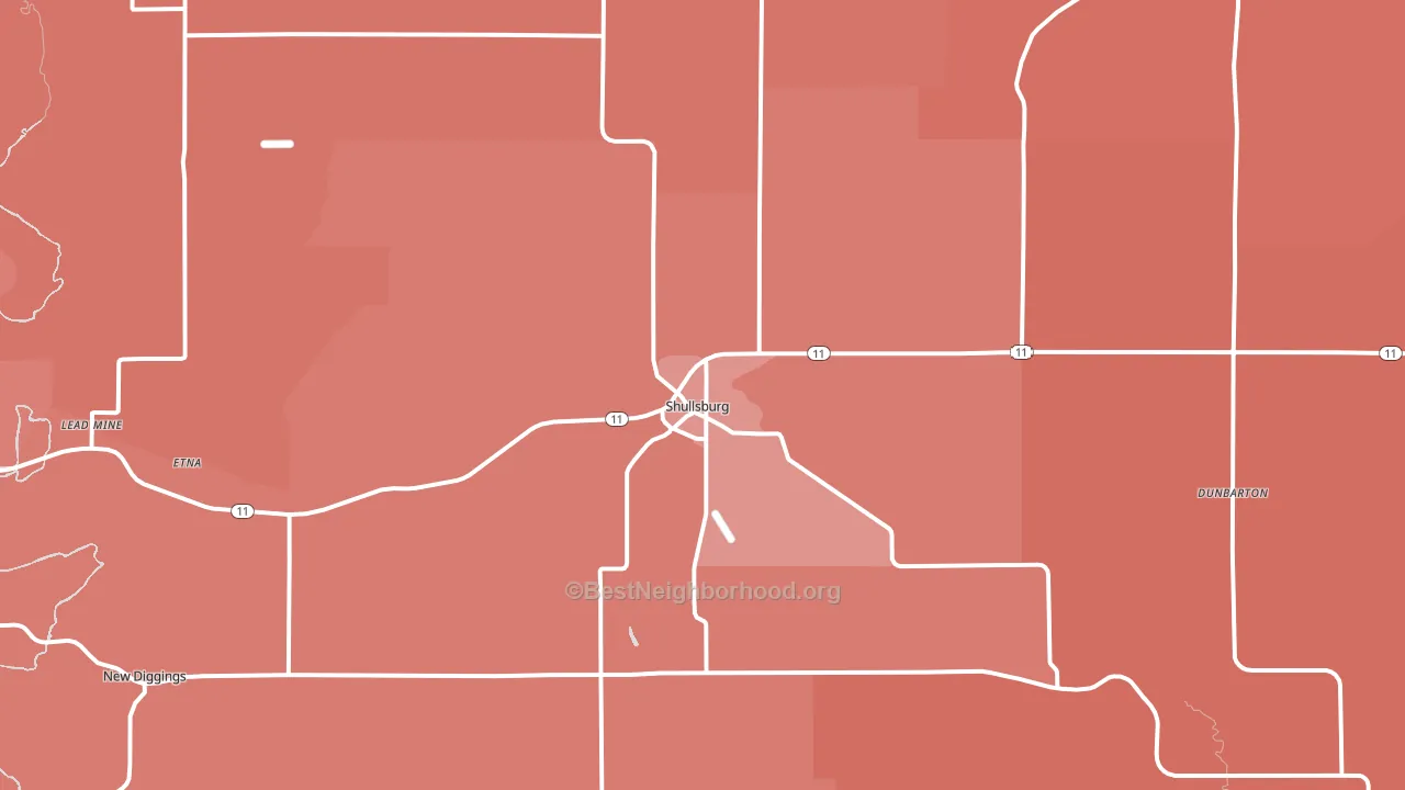 53586, WI block-group political-lean map
