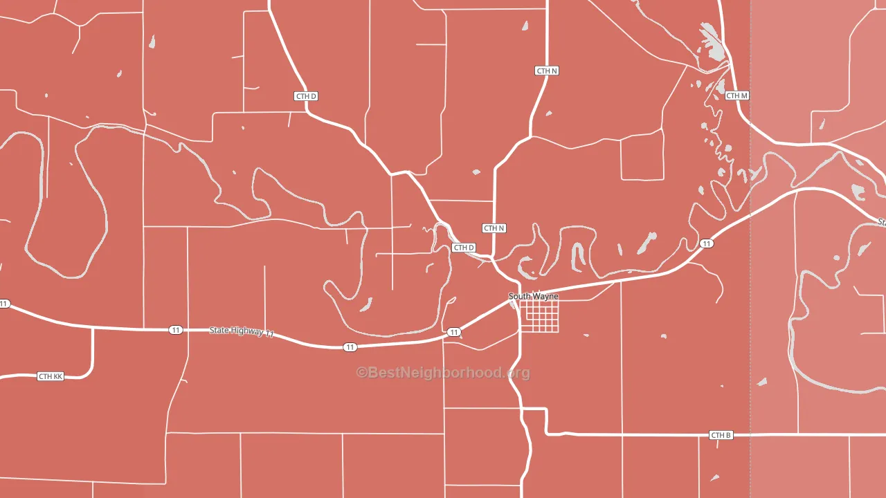 53587, WI block-group political-lean map