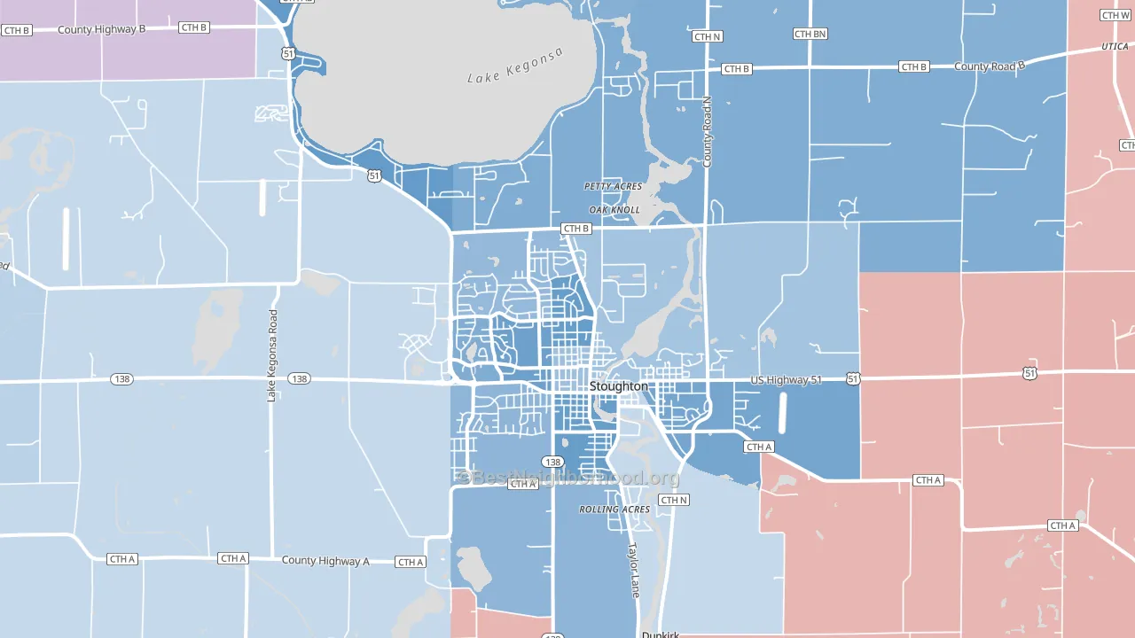 53589, WI block-group political-lean map