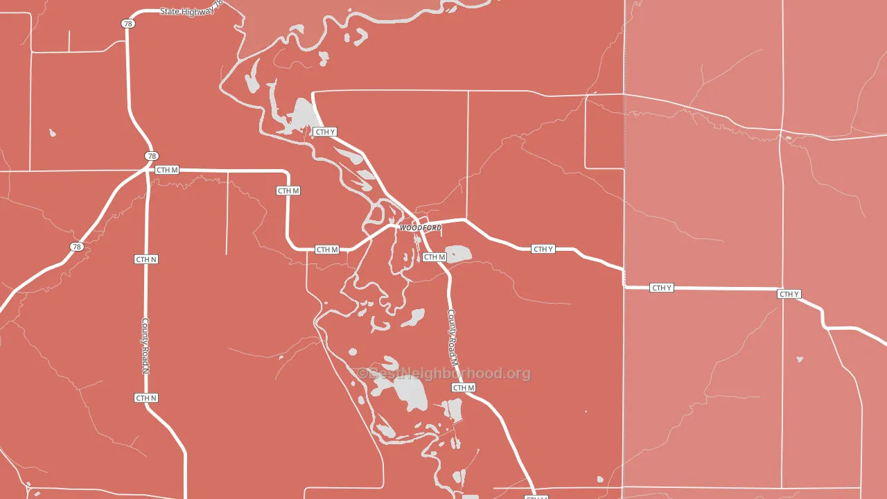 53599, WI block-group political-lean map