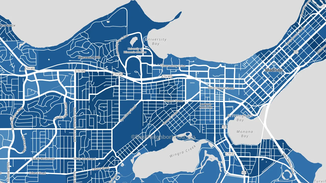 53726, WI block-group political-lean map