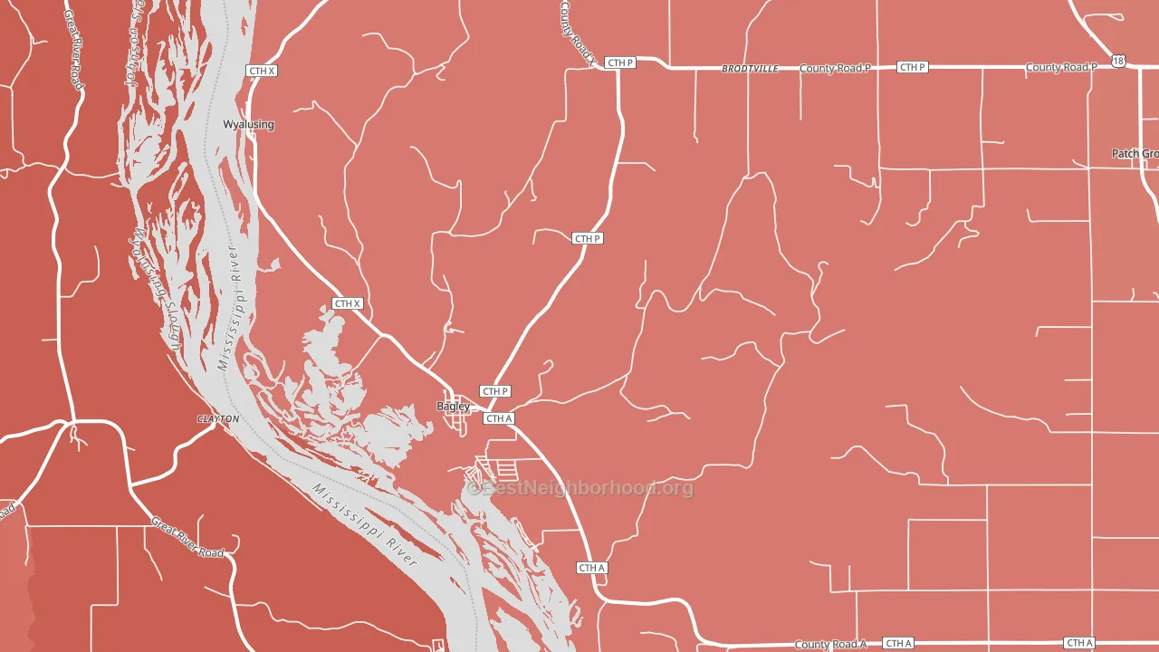 53801, WI block-group political-lean map