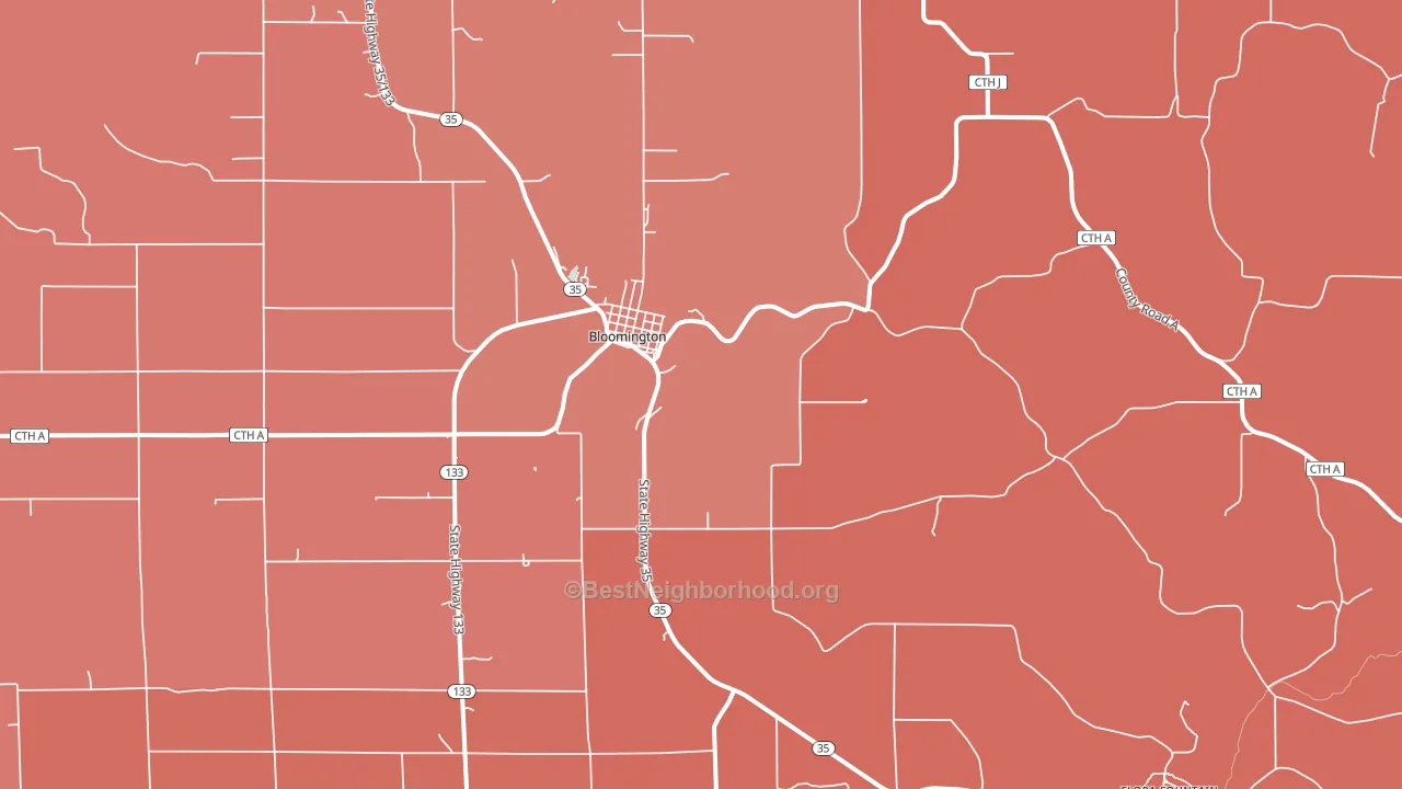 53804, WI block-group political-lean map
