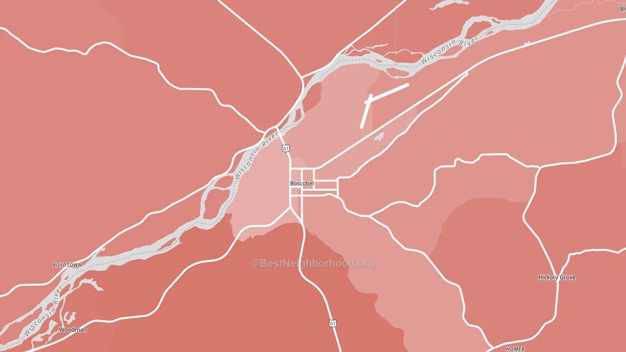 53805, WI block-group political-lean map