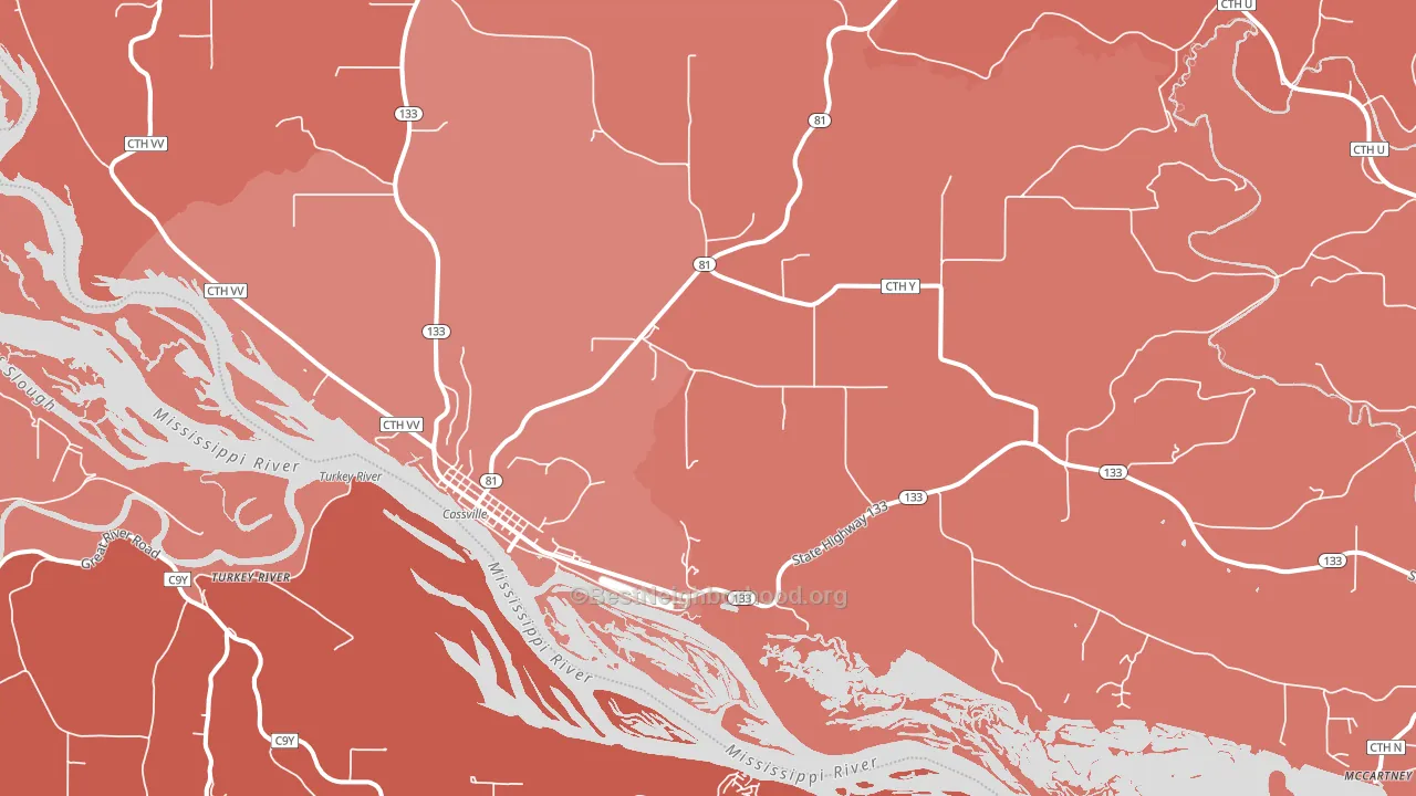 53806, WI block-group political-lean map