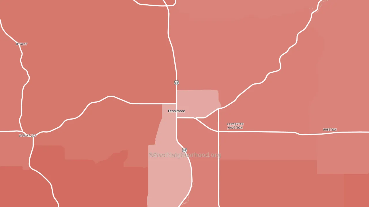 53809, WI block-group political-lean map