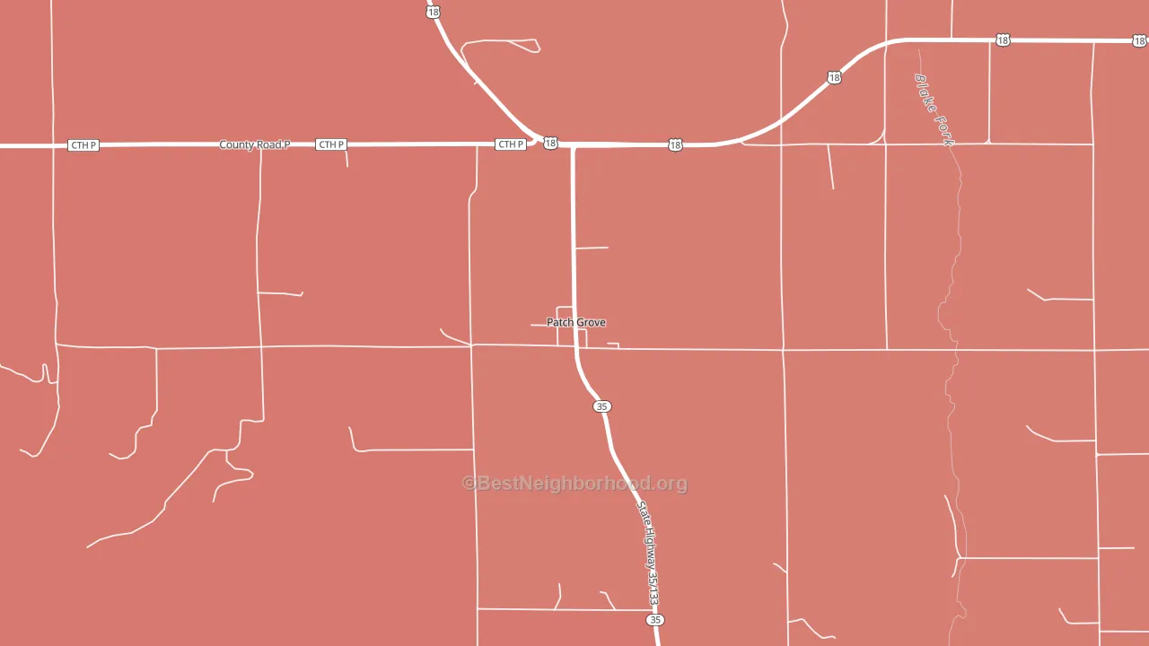 53817, WI block-group political-lean map