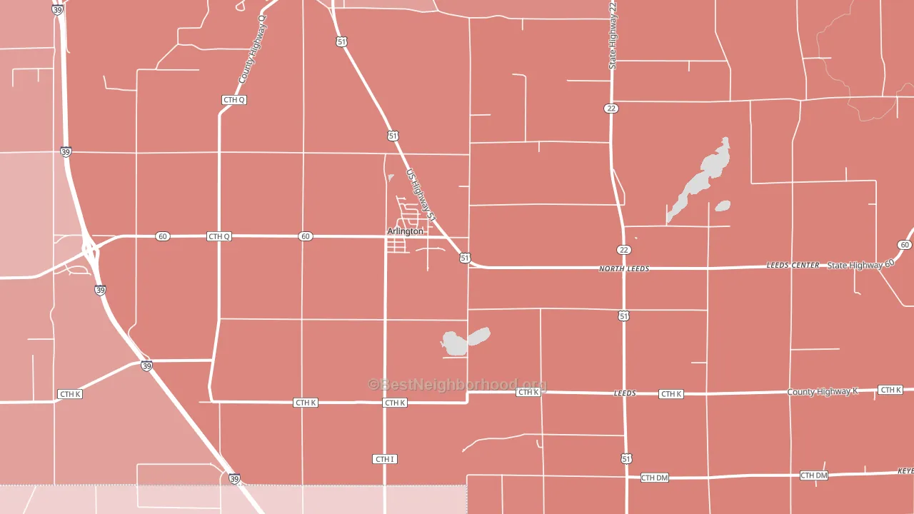 53911, WI block-group political-lean map