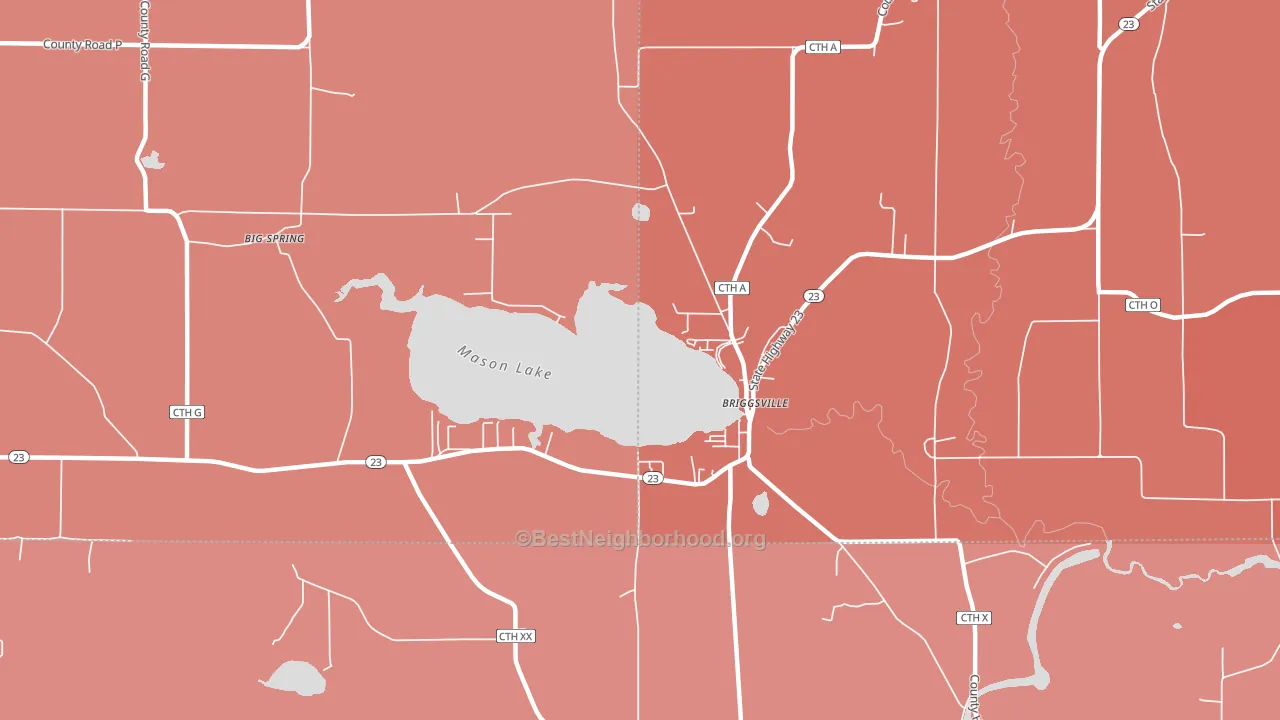 53920, WI block-group political-lean map