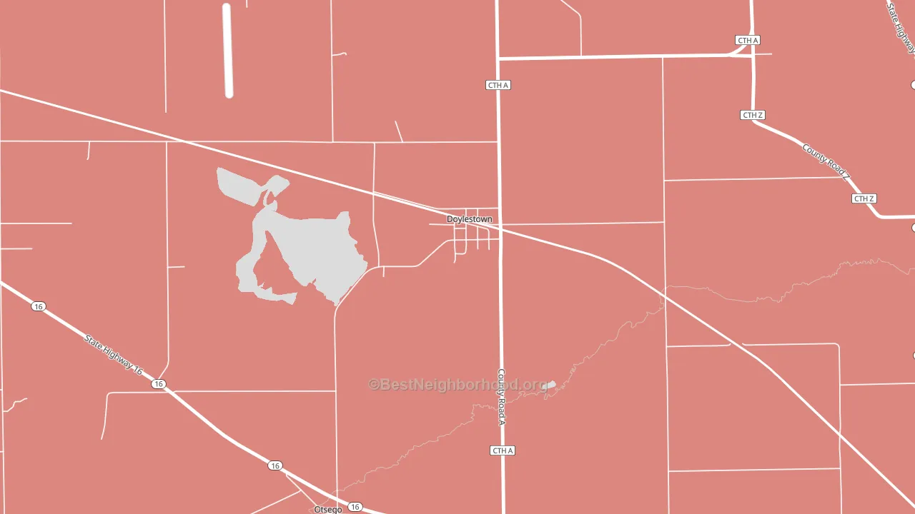 53928, WI block-group political-lean map