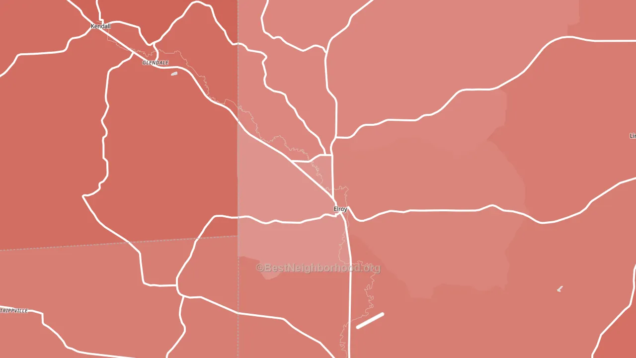 53929, WI block-group political-lean map