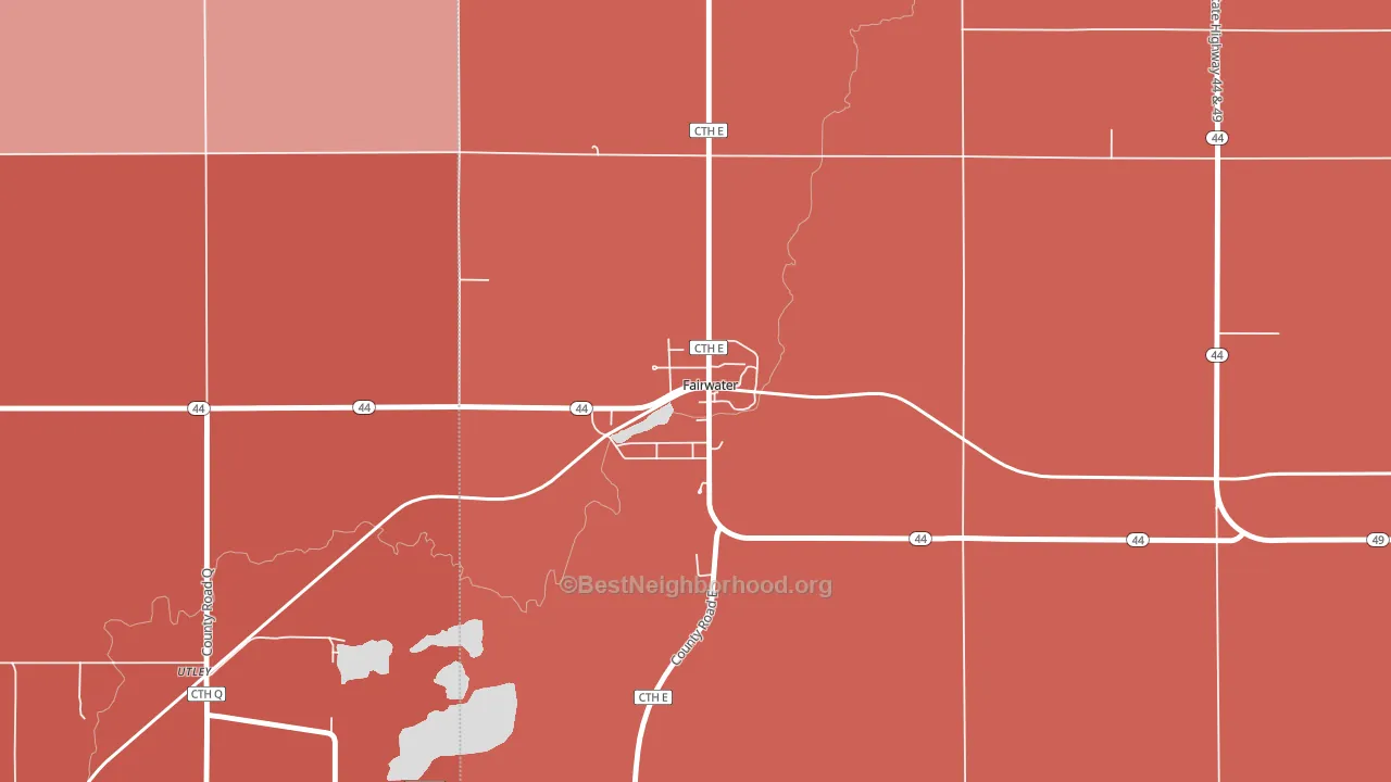 53931, WI block-group political-lean map