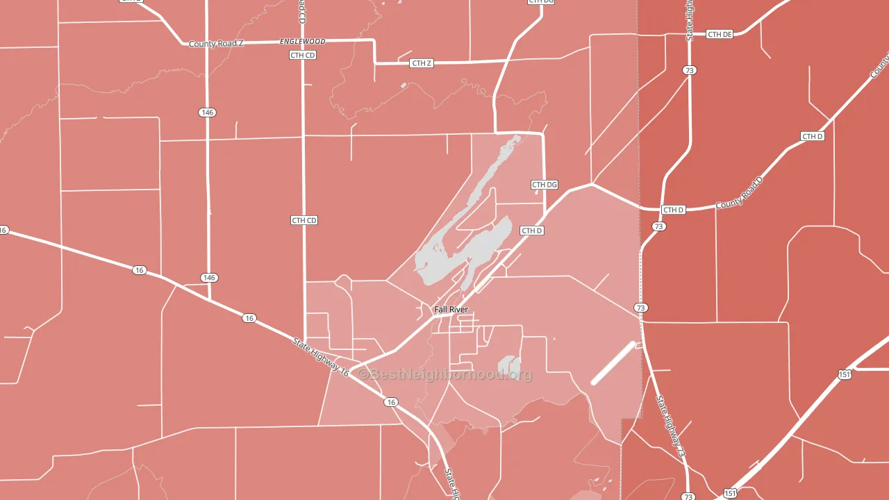 53932, WI block-group political-lean map