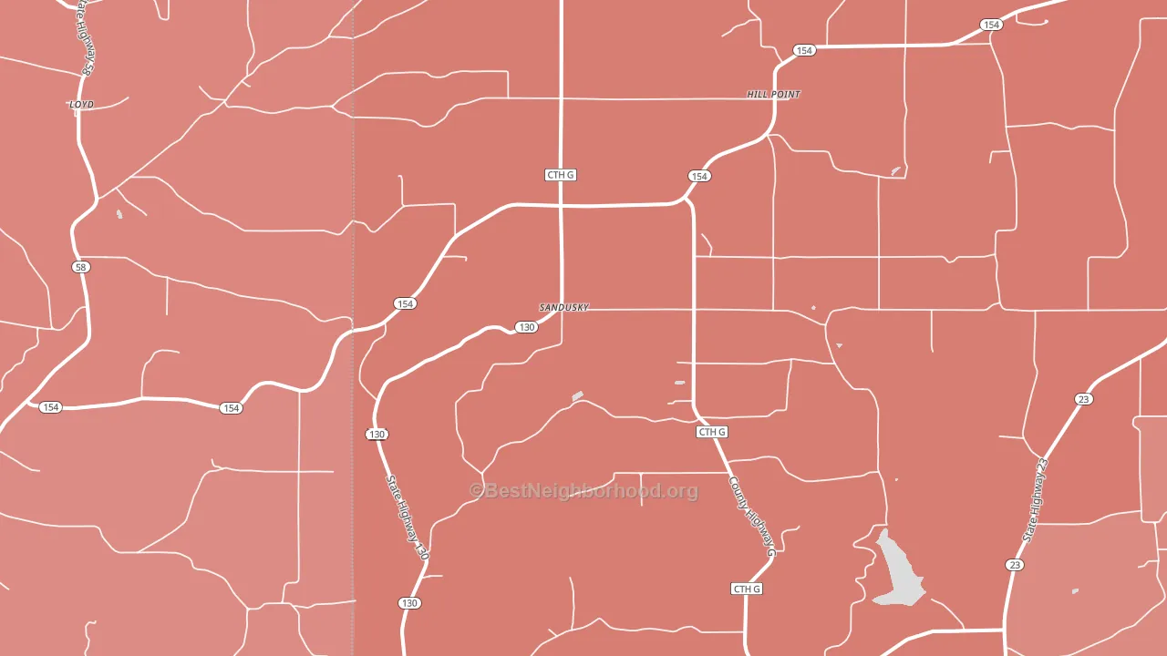 53937, WI block-group political-lean map