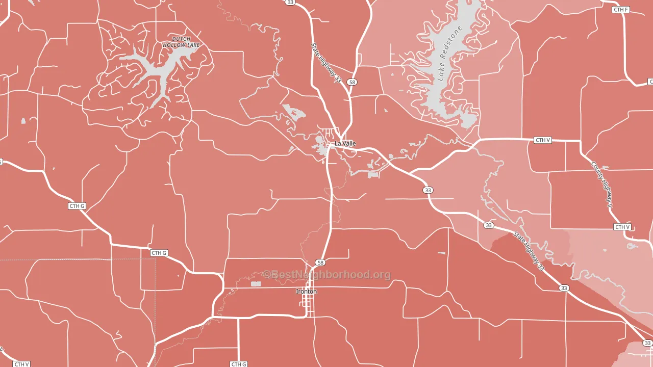 53941, WI block-group political-lean map