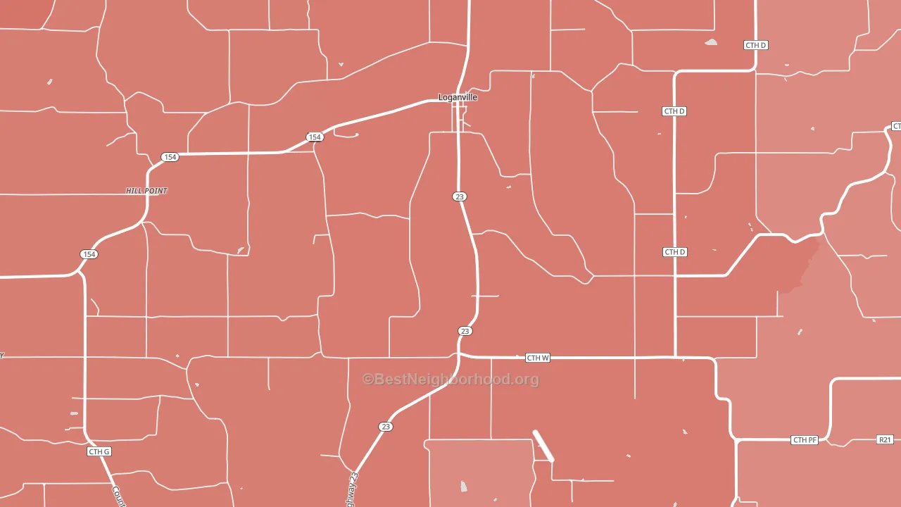 53943, WI block-group political-lean map