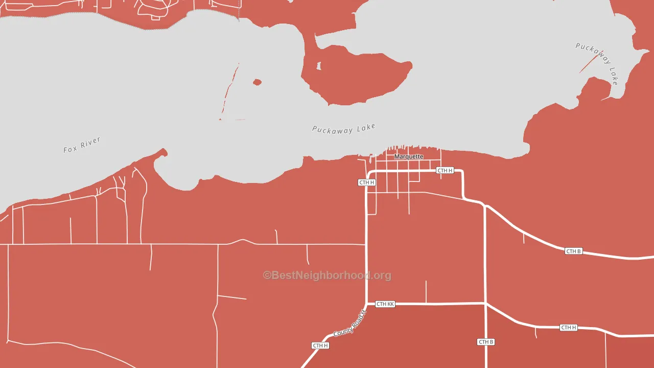 53947, WI block-group political-lean map