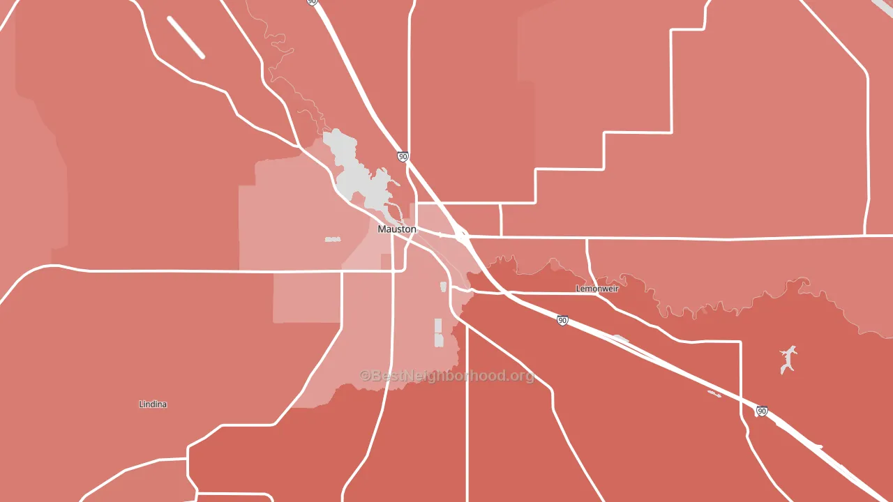 53948, WI block-group political-lean map