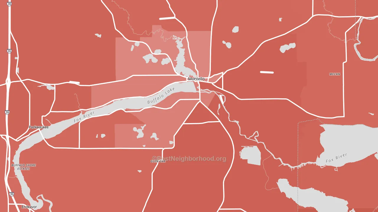 53949, WI block-group political-lean map