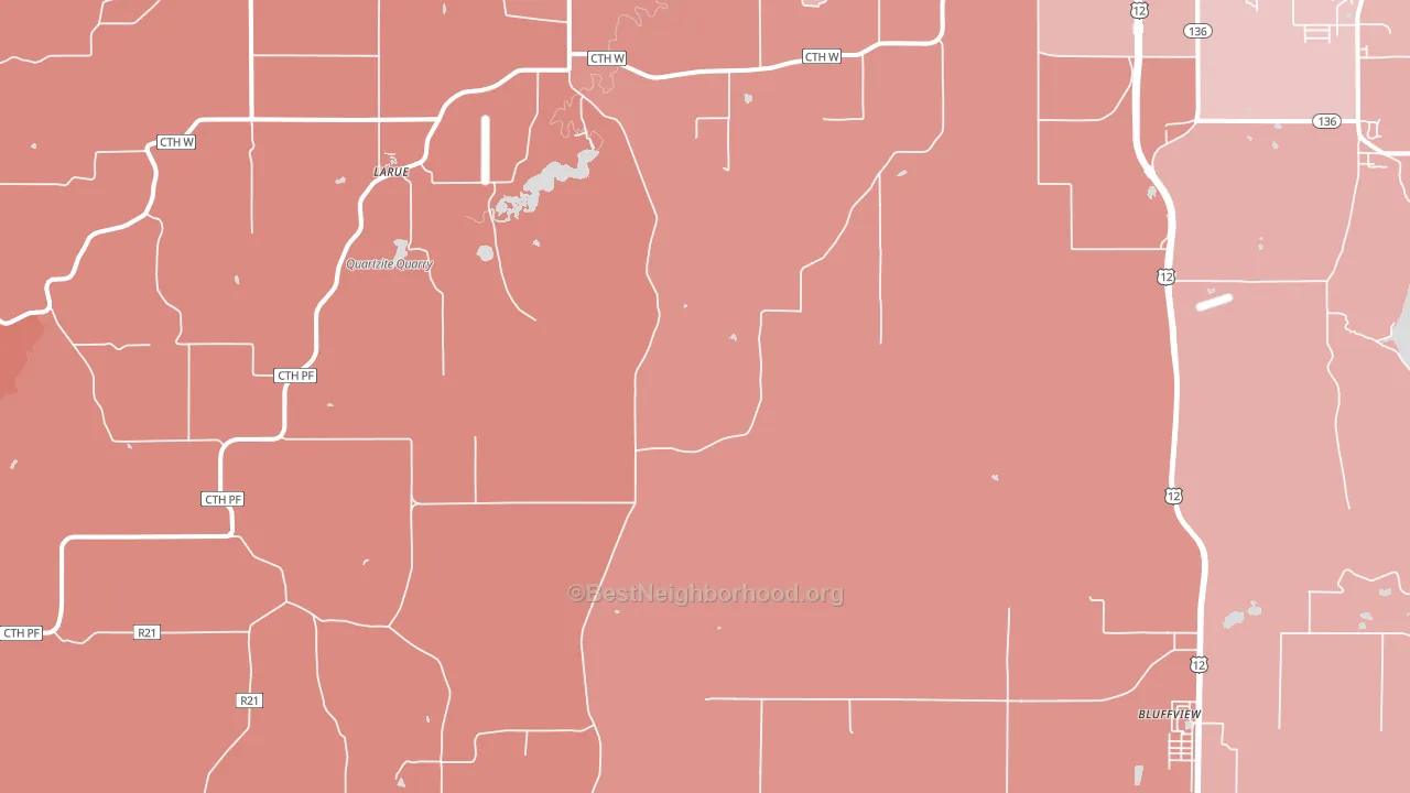 53951, WI block-group political-lean map