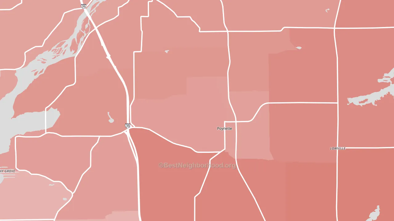 53955, WI block-group political-lean map