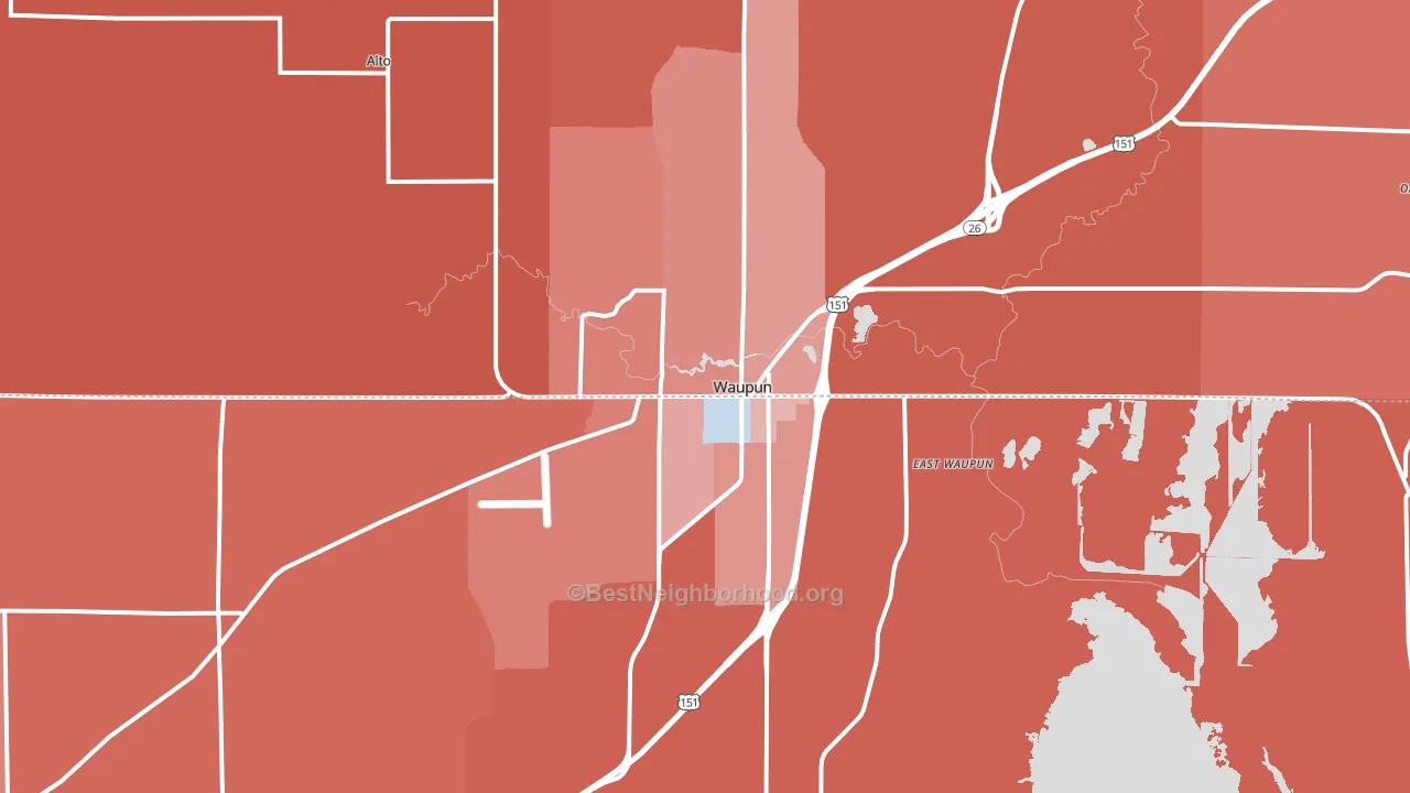 53963, WI block-group political-lean map