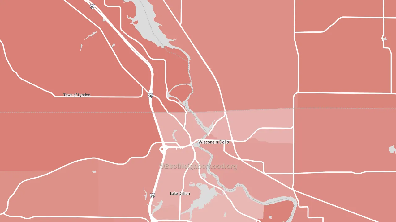 53965, WI block-group political-lean map