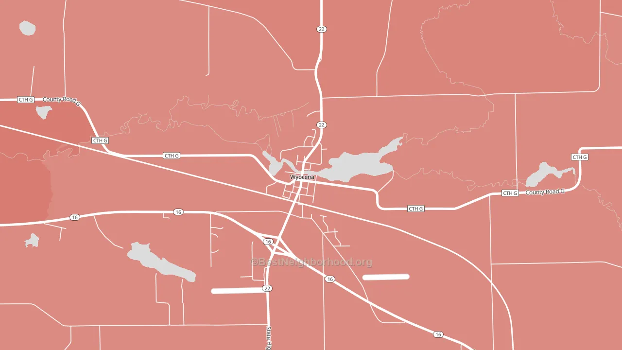 53969, WI block-group political-lean map