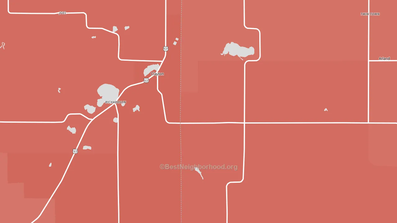 54004, WI block-group political-lean map