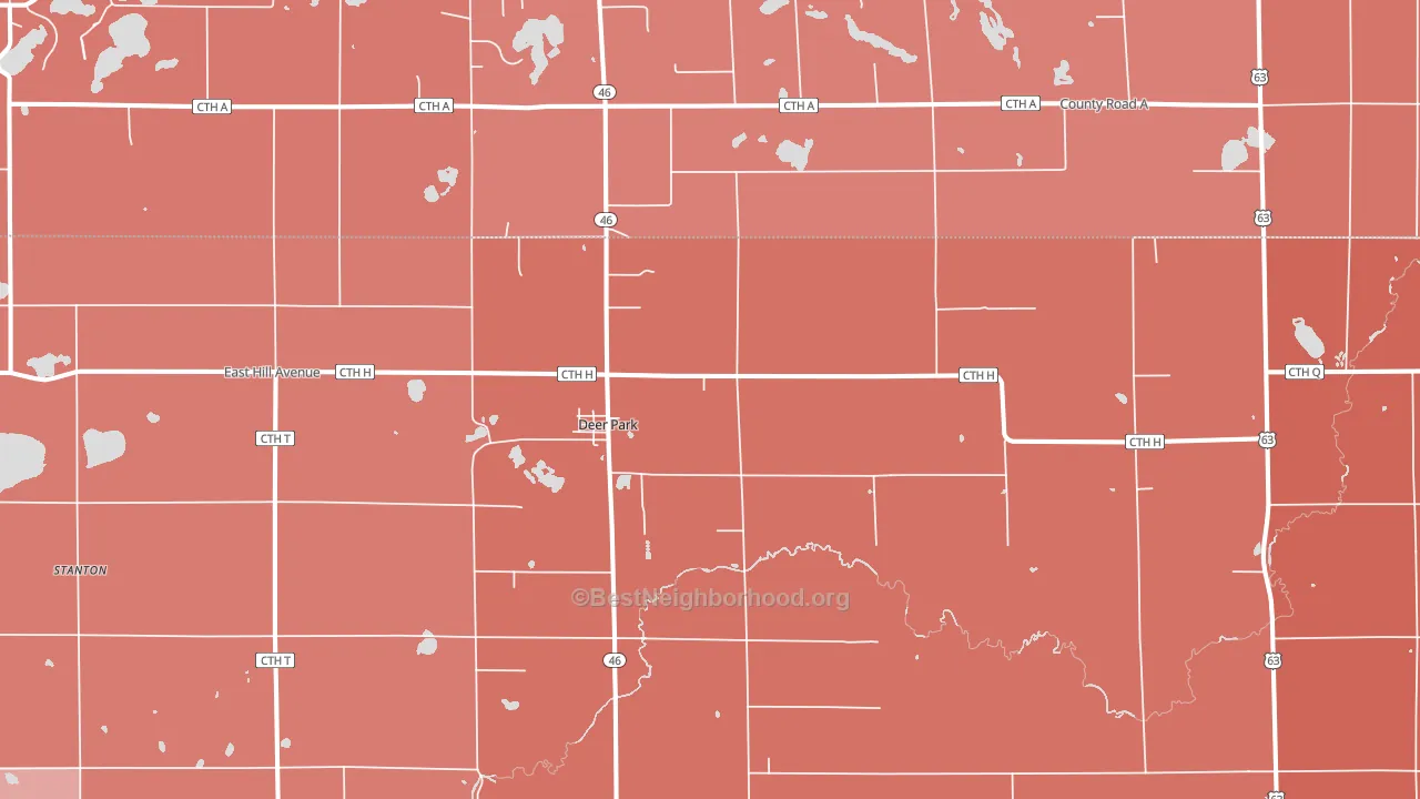 54007, WI block-group political-lean map