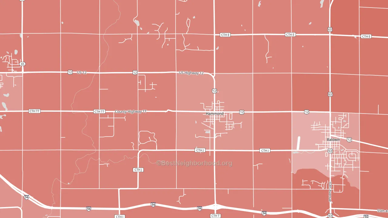 54015, WI block-group political-lean map
