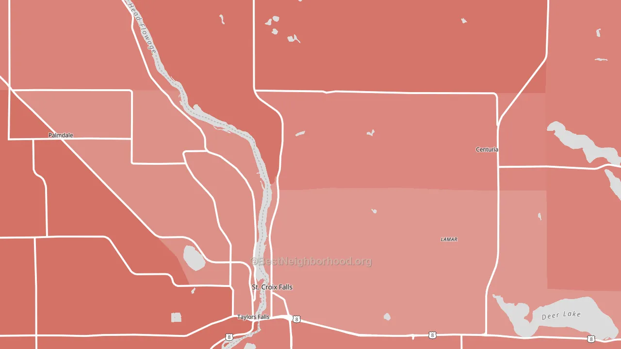 54024, WI block-group political-lean map
