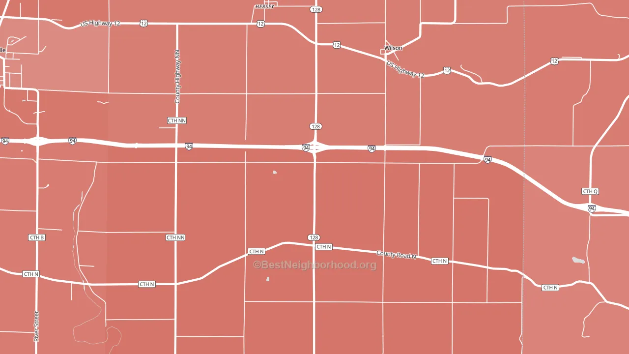 54027, WI block-group political-lean map