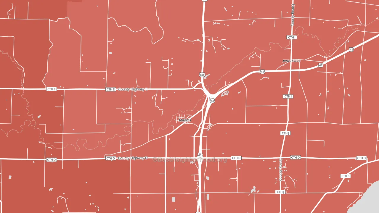 54101, WI block-group political-lean map
