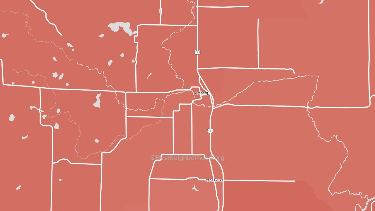 54102, WI block-group political-lean map