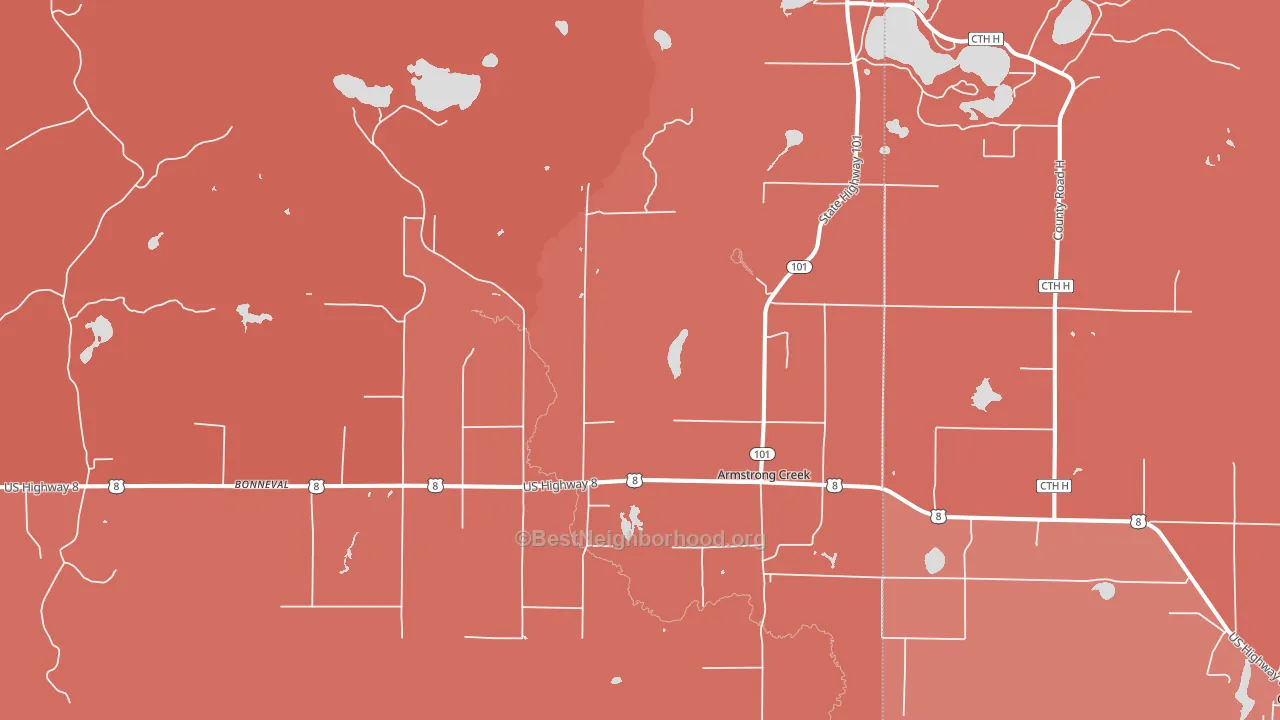 54103, WI block-group political-lean map