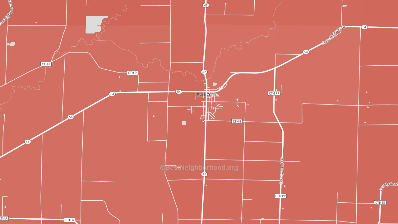 54106, WI block-group political-lean map
