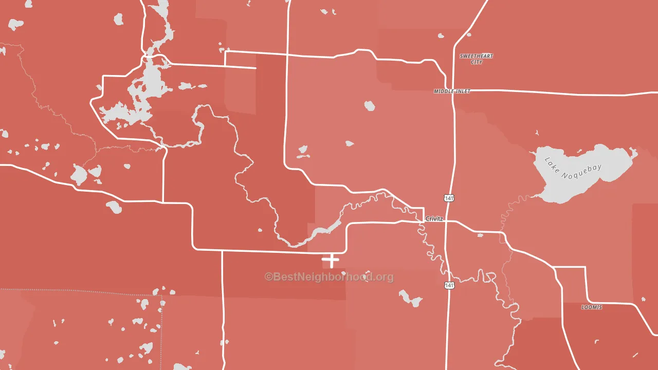 54114, WI block-group political-lean map