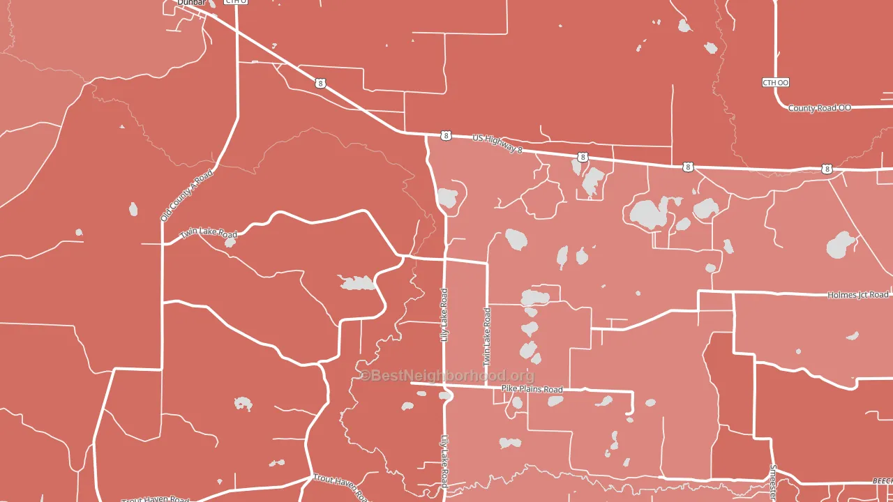 54119, WI block-group political-lean map