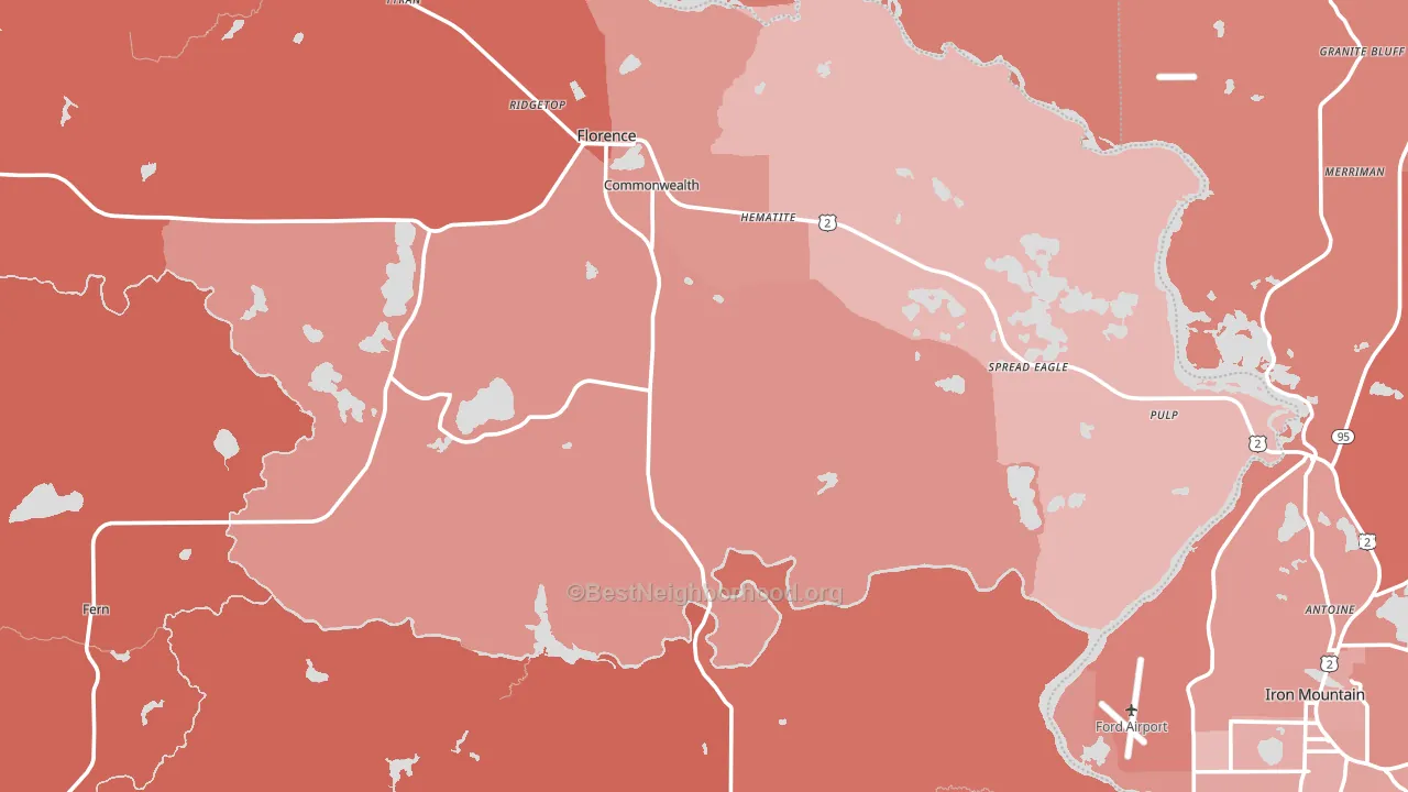 54121, WI block-group political-lean map