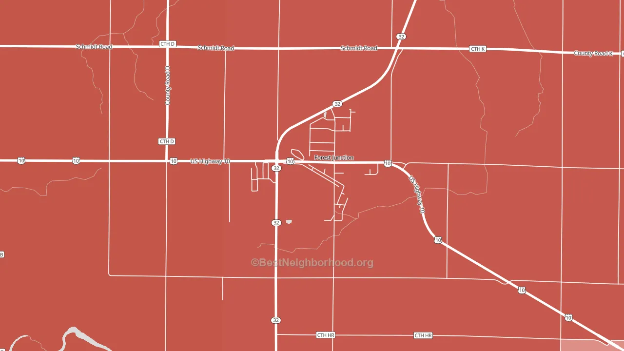 54123, WI block-group political-lean map