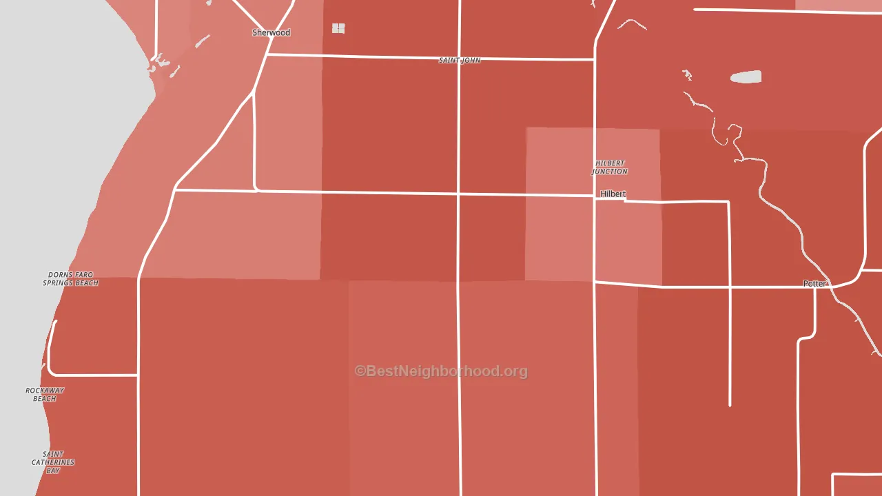 54129, WI block-group political-lean map