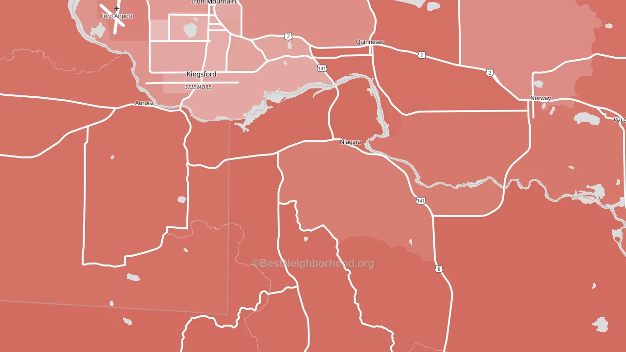 54151, WI block-group political-lean map