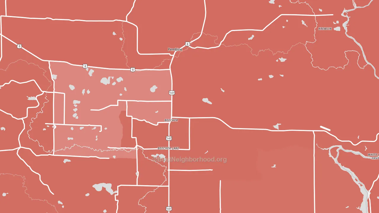 54156, WI block-group political-lean map