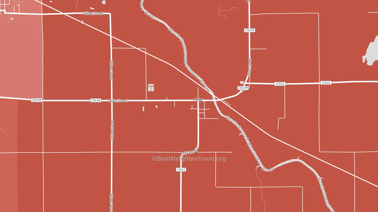 54160, WI block-group political-lean map