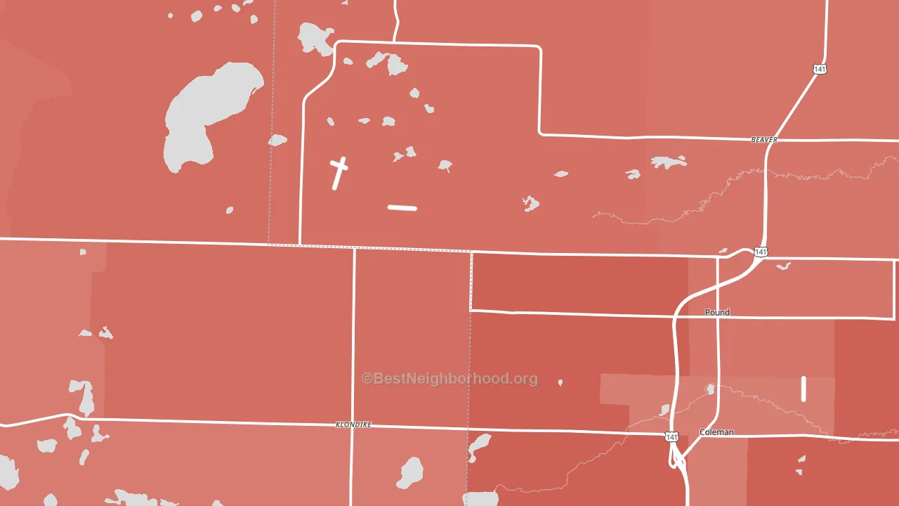 54161, WI block-group political-lean map
