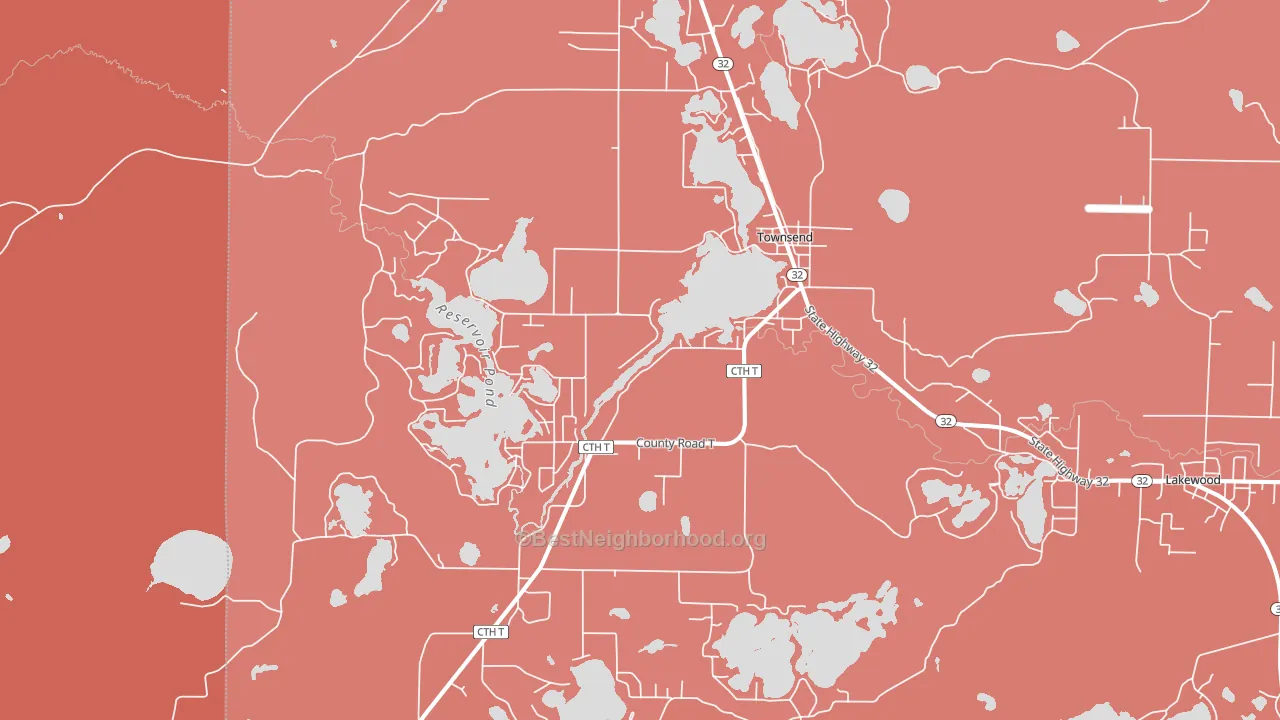 54175, WI block-group political-lean map