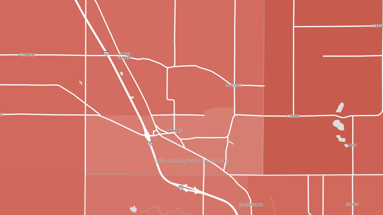 54208, WI block-group political-lean map
